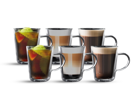 סט 6 כוסות דאבל 300 מל LATTE CAPPUCCINO KENYA - ₪149.50