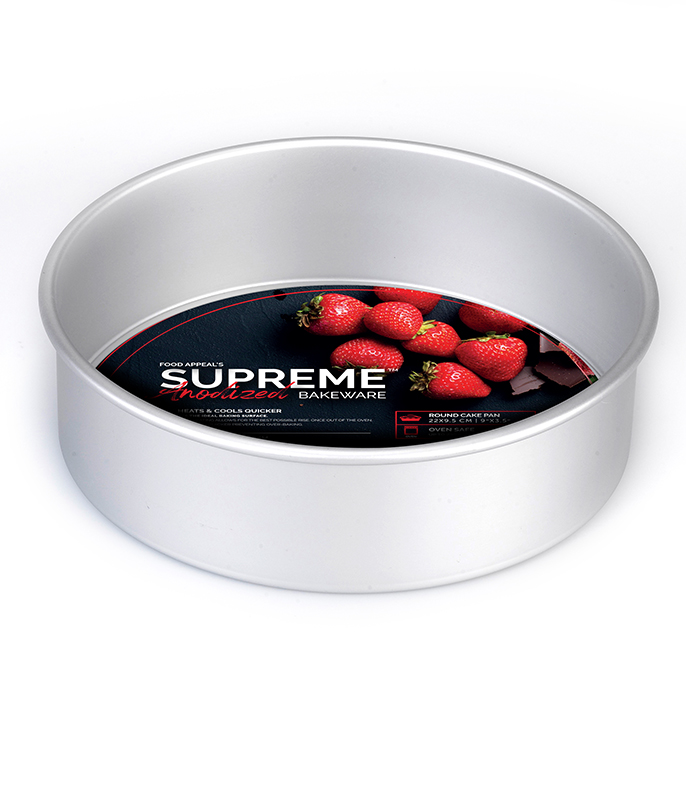 תבנית עוגה תחתית נשלפת 9.5*22 ס"מ גבוהה במיוחד SUPREME ANODIZED תבנית עוגה תחתית נשלפת 9.5*22 ס"מ גבוהה במיוחד SUPREME ANODIZED