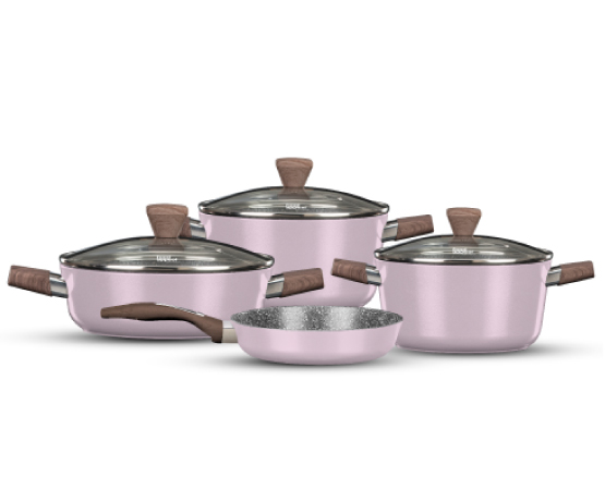 סט 7 חלקים GOURMET NATURAL ורוד בהיר