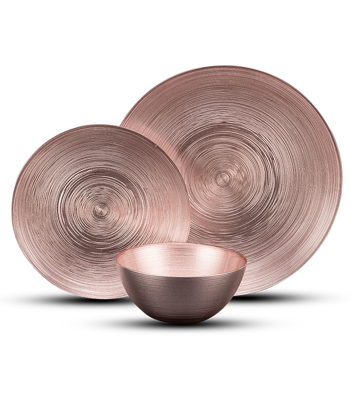 סט אוכל 18 חלקים ROSE GOLD IRIS רוז גולד