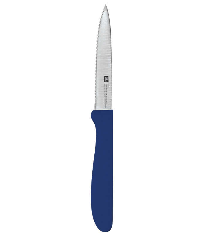 סכין ירקות משונן שפיץ צבע כחול להב 10 ס”מ CLASSIC