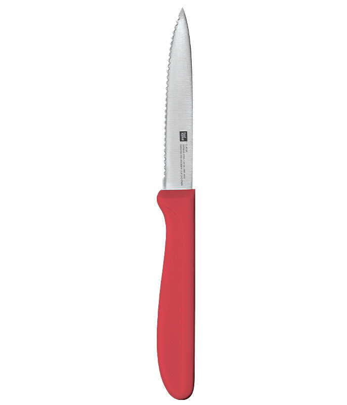 סכין ירקות משונן שפיץ צבע אדום להב 10 ס”מ CLASSIC