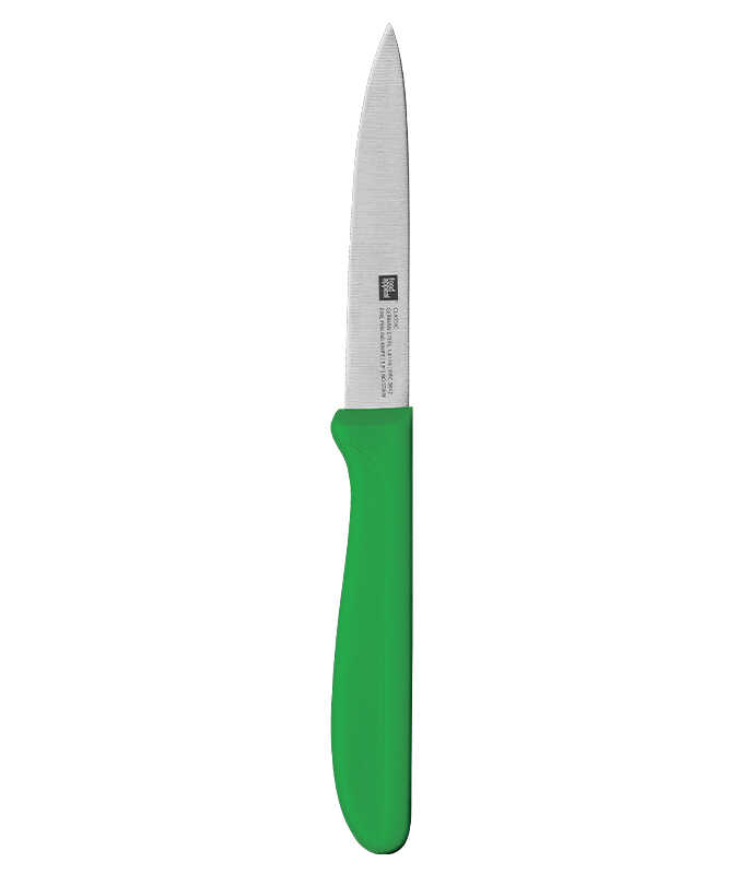 סכין ירקות חלקה שפיץ צבע ירוק להב 10 ס”מ CLASSIC
