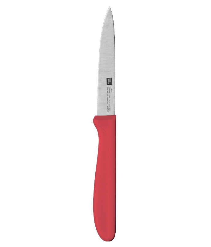 סכין ירקות חלקה שפיץ צבע אדום להב 10 ס”מ CLASSIC