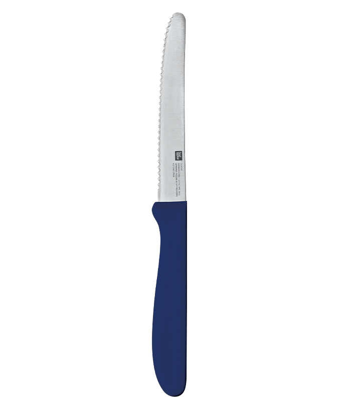 סכין ירקות משונן עגול צבע כחול להב 10 ס”מ CLASSIC