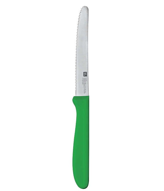 סכין ירקות משונן עגול צבע ירוק להב 10 ס”מ CLASSIC