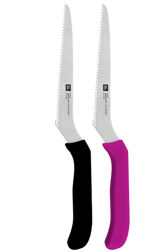 זוג סכיני חיתוך משוננות רב-תכליתיות  CLASSIC שחורסגול