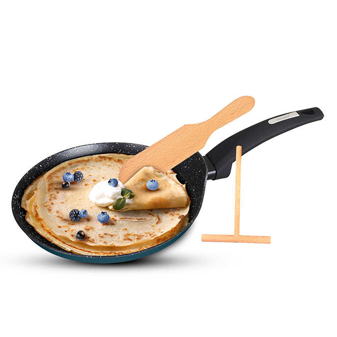 מחבת קרפ 22 ס''מ + עזרים EVERYDAY PLUS כחול