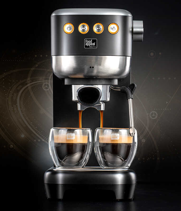 מכונת קפה אספרסו תואמת קפסולות Nespresso וקפה טחון מבית Food appeal
