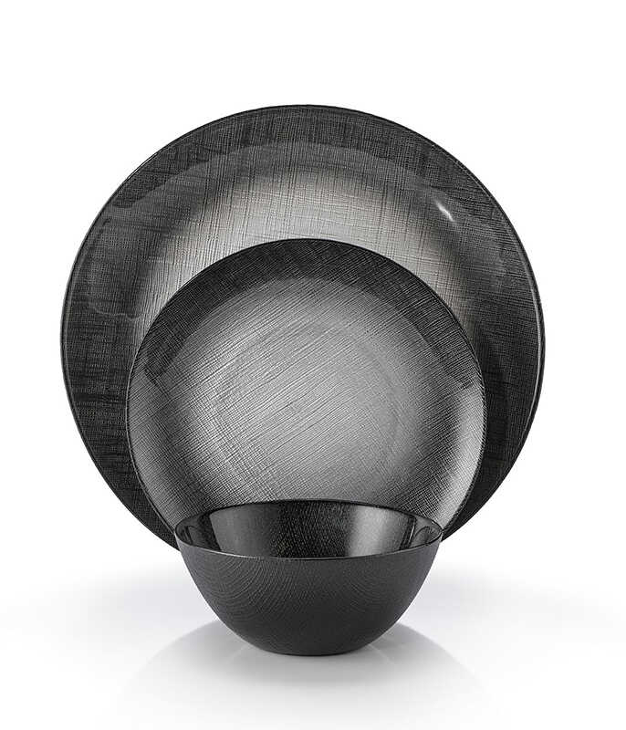 סט אוכל 18 חלקים BLACK GRACE שחור