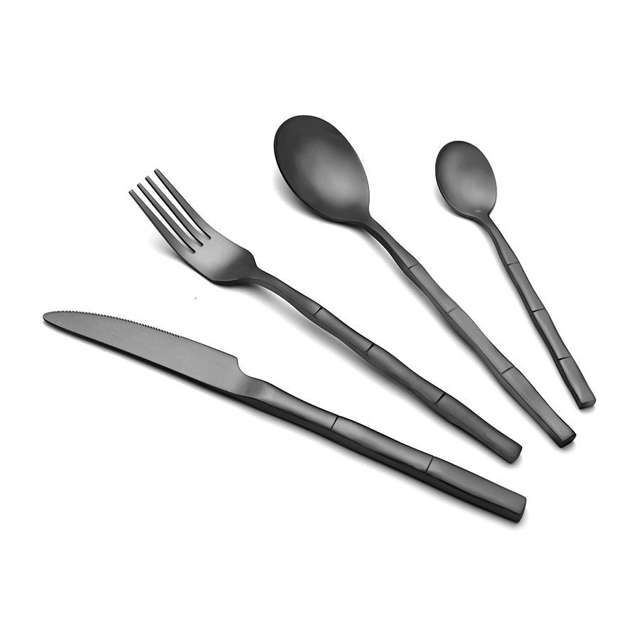 סט סכו"ם מהודר 24 חלקים BLACK AQUAMARINE מאט סט סכו"ם מהודר 24 חלקים BLACK AQUAMARINE מאט