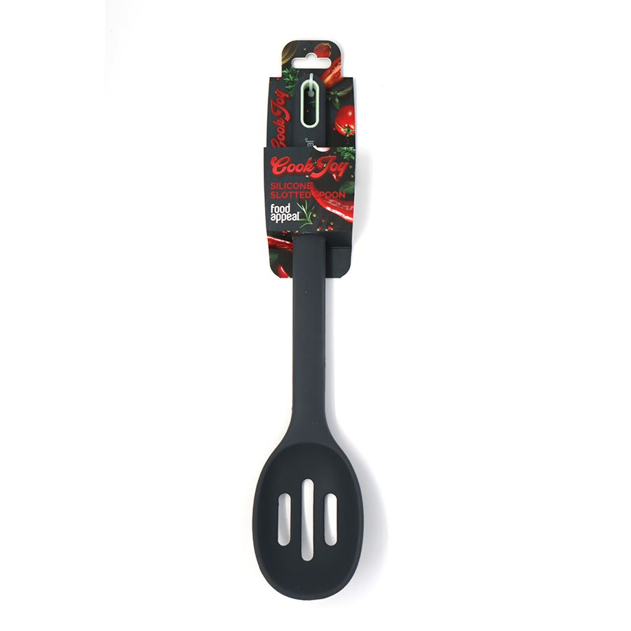 כף הגשה מחורצת סיליקון 33 ס"מ Cook Joy אפור כף הגשה מחורצת סיליקון 33 ס"מ Cook Joy אפור