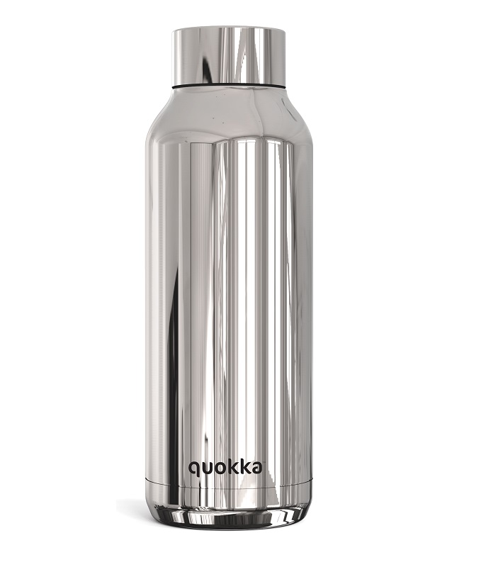 בקבוק שתיה תרמי 510 מ''ל SOLID SLEEK SILVER מבית QUOKKA